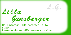 lilla gunsberger business card